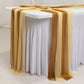 20-Pack 9ft Sheer Table Runners – Champagne/Gold Shimmer Sheer Drapes, Wrinkle-Free