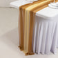 20-Pack 9ft Sheer Table Runners – Champagne/Gold Shimmer Sheer Drapes, Wrinkle-Free