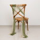 20-Pack Sheer Chair Drape Decor in Dusty Sage Green and Beige – 9ft Shimmer Sash, Wrinkle-Free