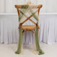 20-Pack Sheer Chair Drape Decor in Dusty Sage Green and Beige – 9ft Shimmer Sash, Wrinkle-Free