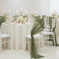 20-Pack Sheer Chair Drape Decor in Dusty Sage Green for elegant table settings.