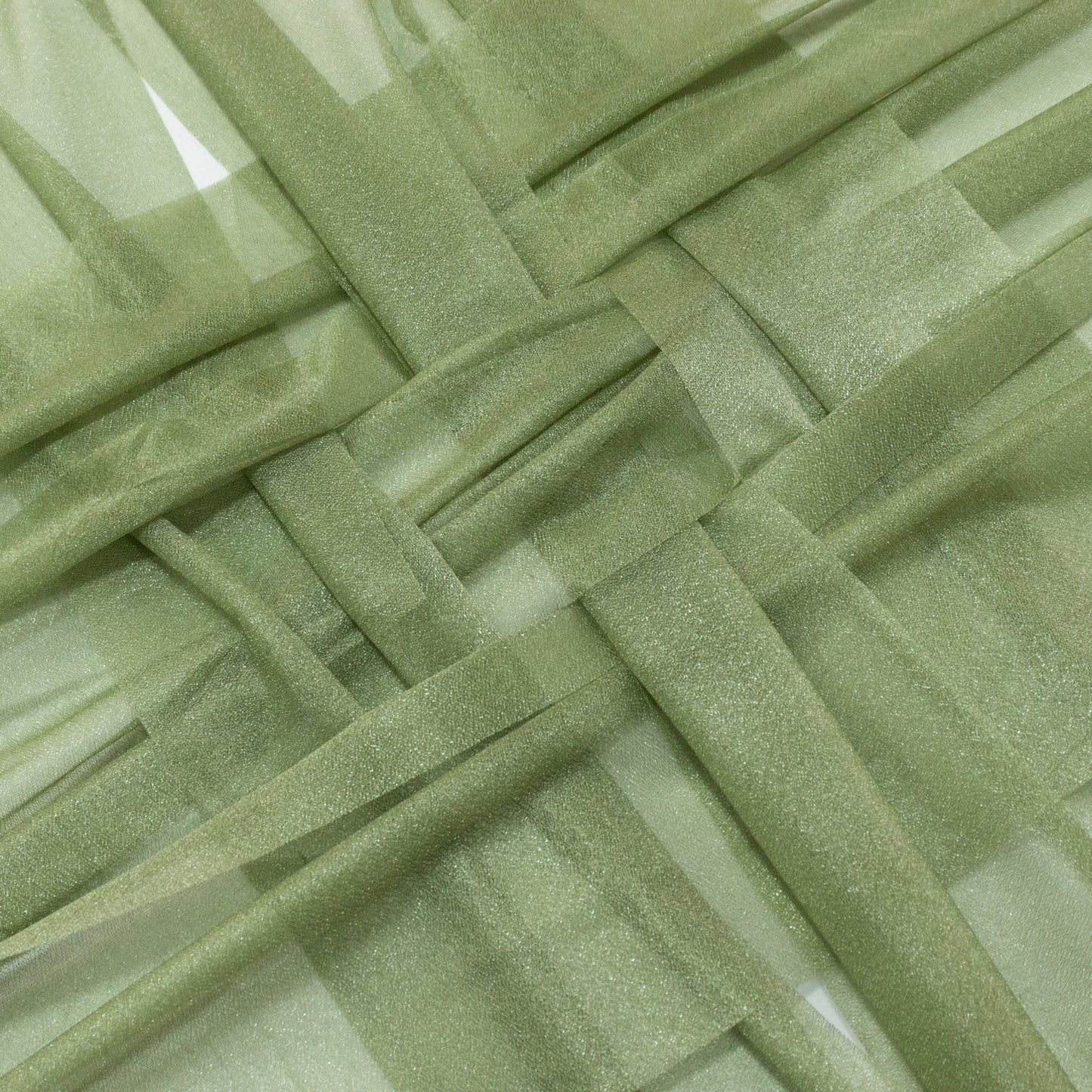 Dusty sage green sheer table runners, 20-pack, wrinkle-free design.