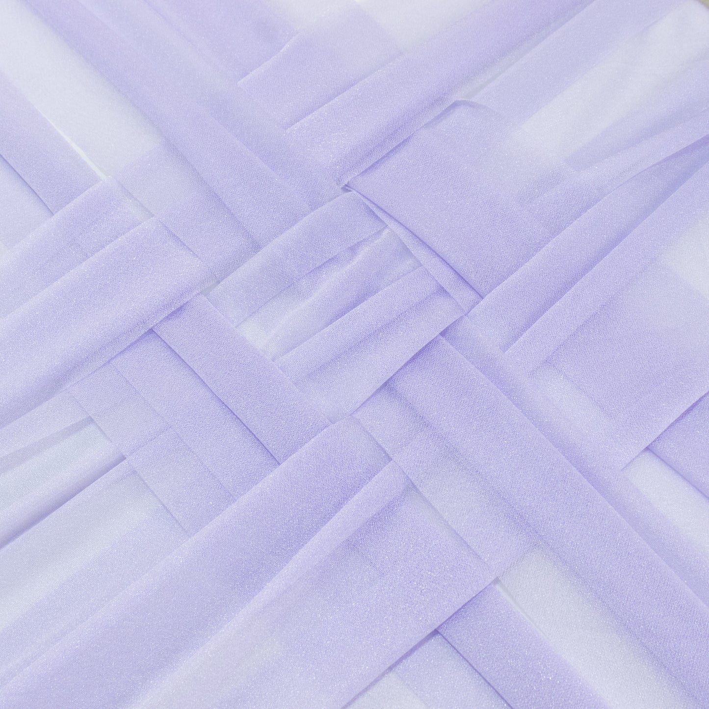 Lavender lilac sheer table runners with a shimmer effect.