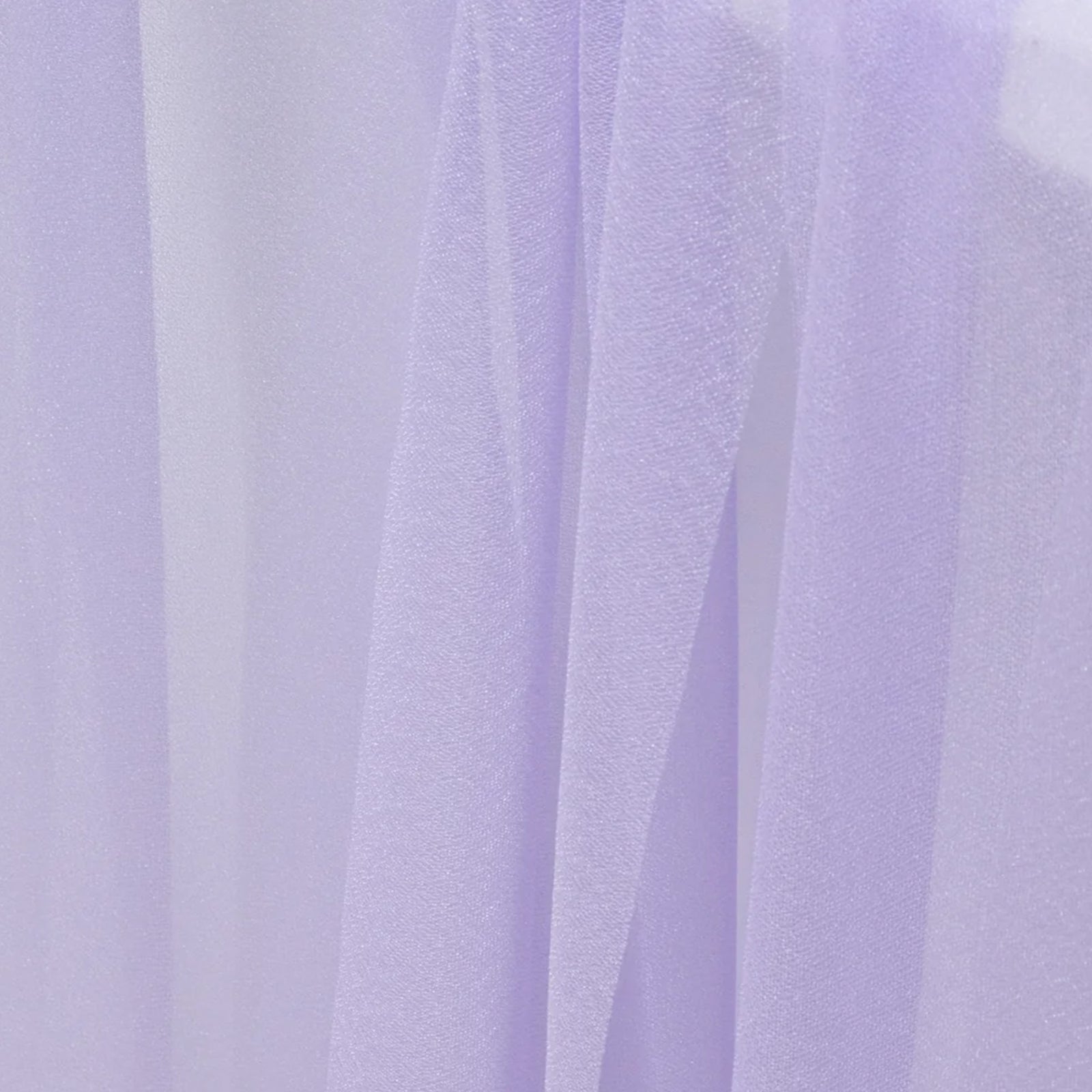 Lavender sheer chair drape decor with shimmer sash. #whtbkgd
