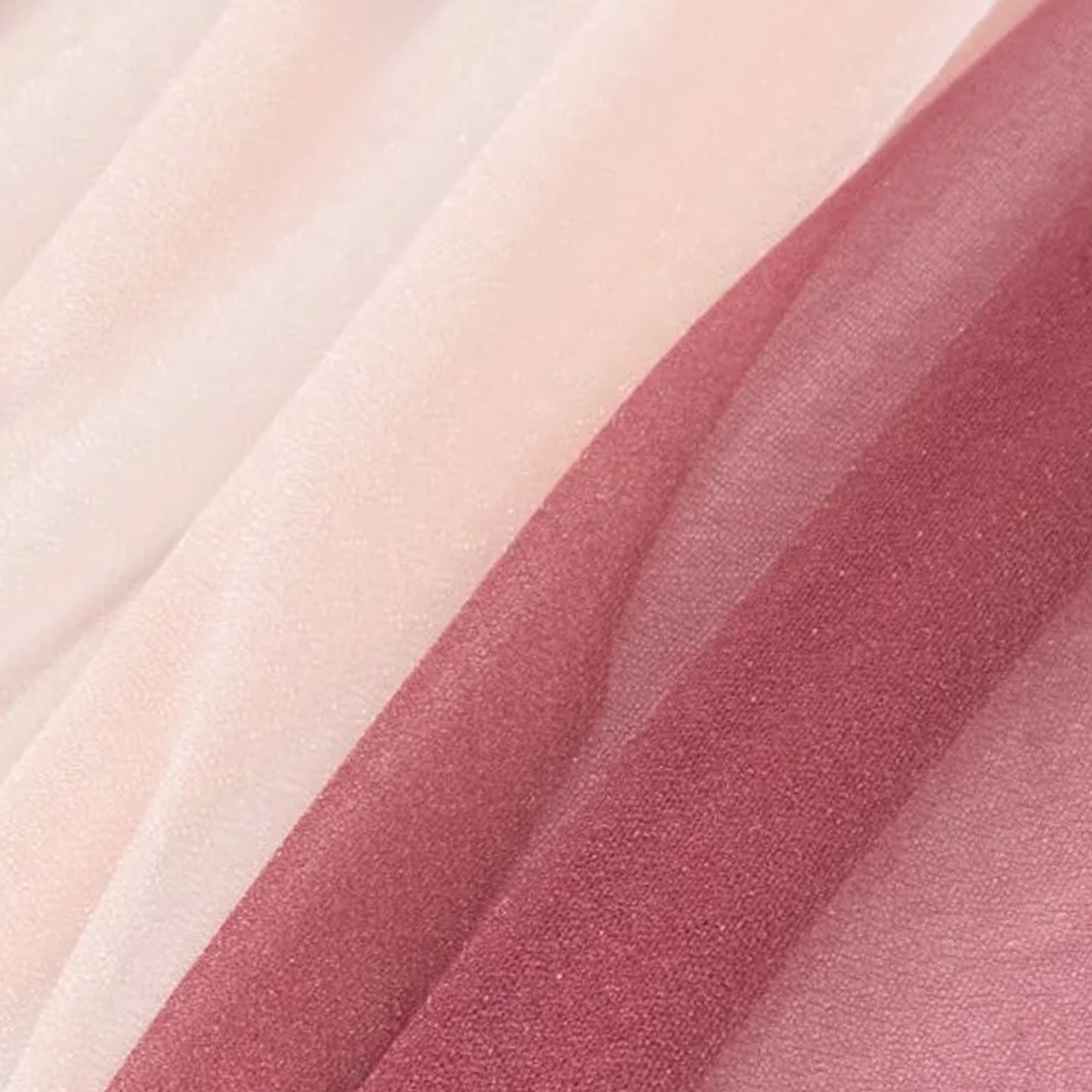 Mauve and blush sheer chair drape decor in a shimmering, wrinkle-free design. #whtbkgd