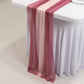 20-Pack 9ft Sheer Table Runners – Mauve/Blush Shimmer Sheer Drapes, Wrinkle-Free