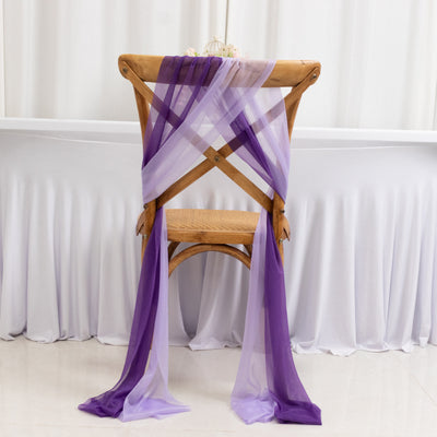 20-Pack Sheer Chair Sash in Purple & Lavender Lilac