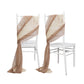 20-Pack Sheer Chair Drape Decor in Taupe and Beige – 9ft Shimmer Sash, Wrinkle-Free