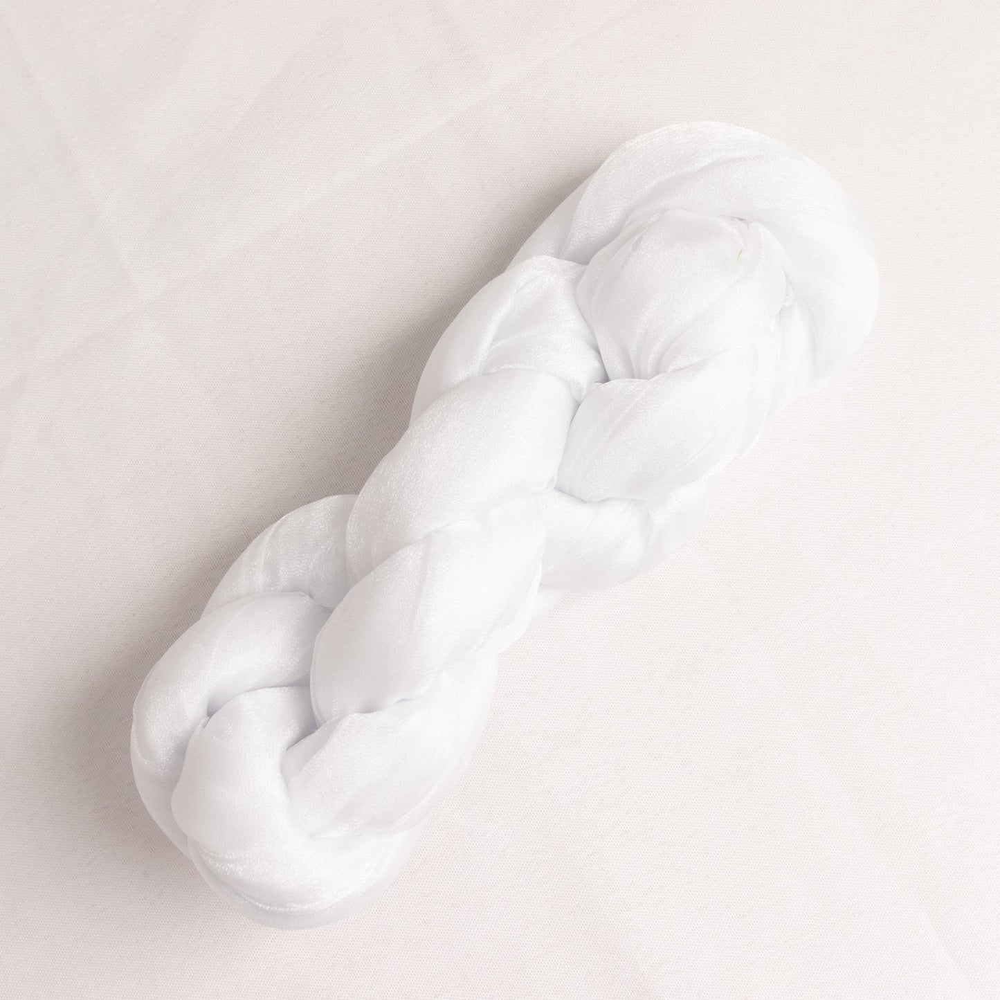 White sheer crinkled organza chair sash, 6"x108" for elegant decor.