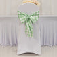 5 Pack 6"x108" Sage Green White Buffalo Plaid Checkered Chair Sashes