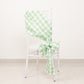 5 Pack 6"x108" Sage Green White Buffalo Plaid Checkered Chair Sashes