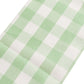 5 Pack 6"x108" Sage Green White Buffalo Plaid Checkered Chair Sashes