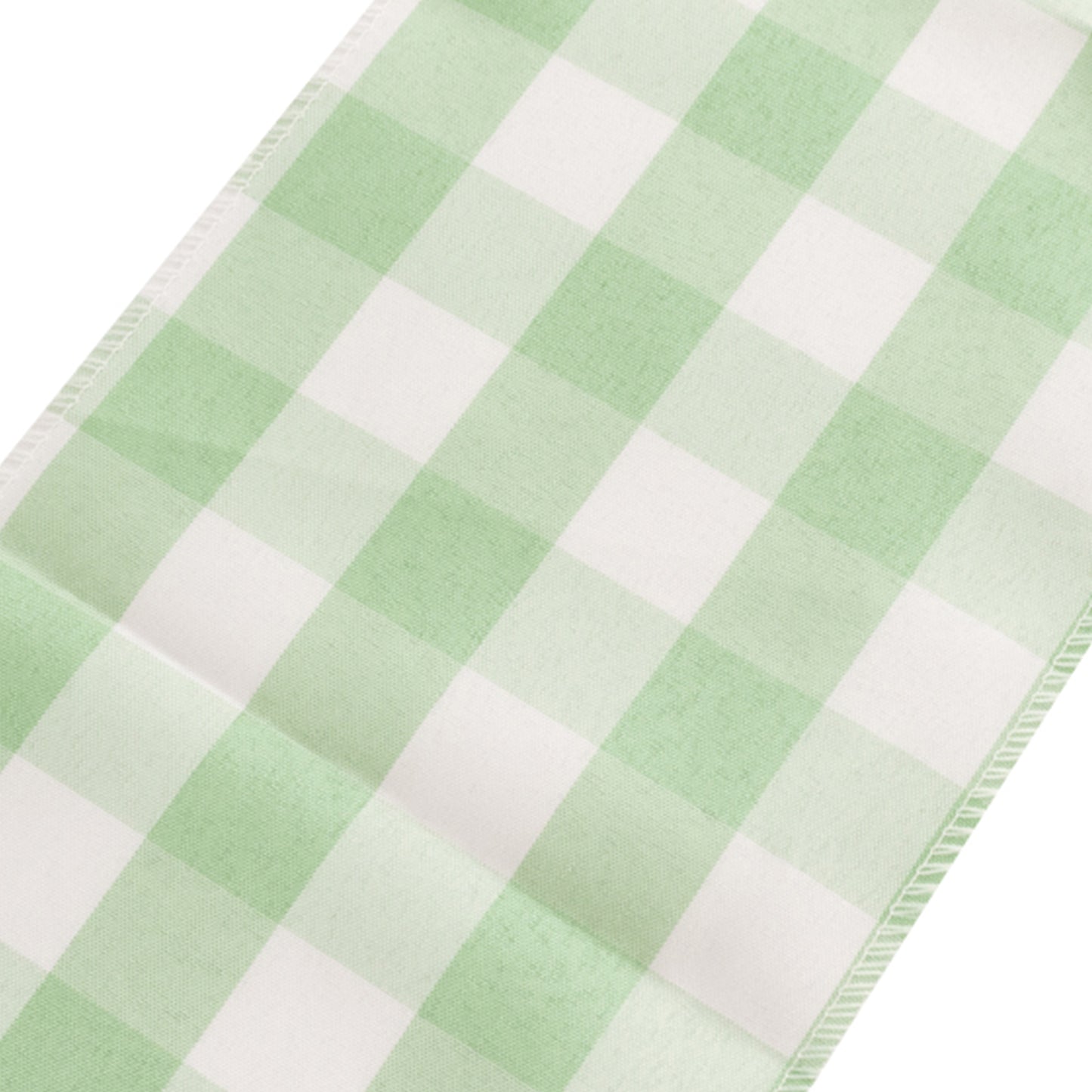 5 Pack 6"x108" Sage Green White Buffalo Plaid Checkered Chair Sashes