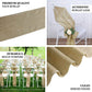 5 Pack | Sage Green Jute Faux Burlap Chair Sashes, Boho Chic Linen Decor - 6"x108"
