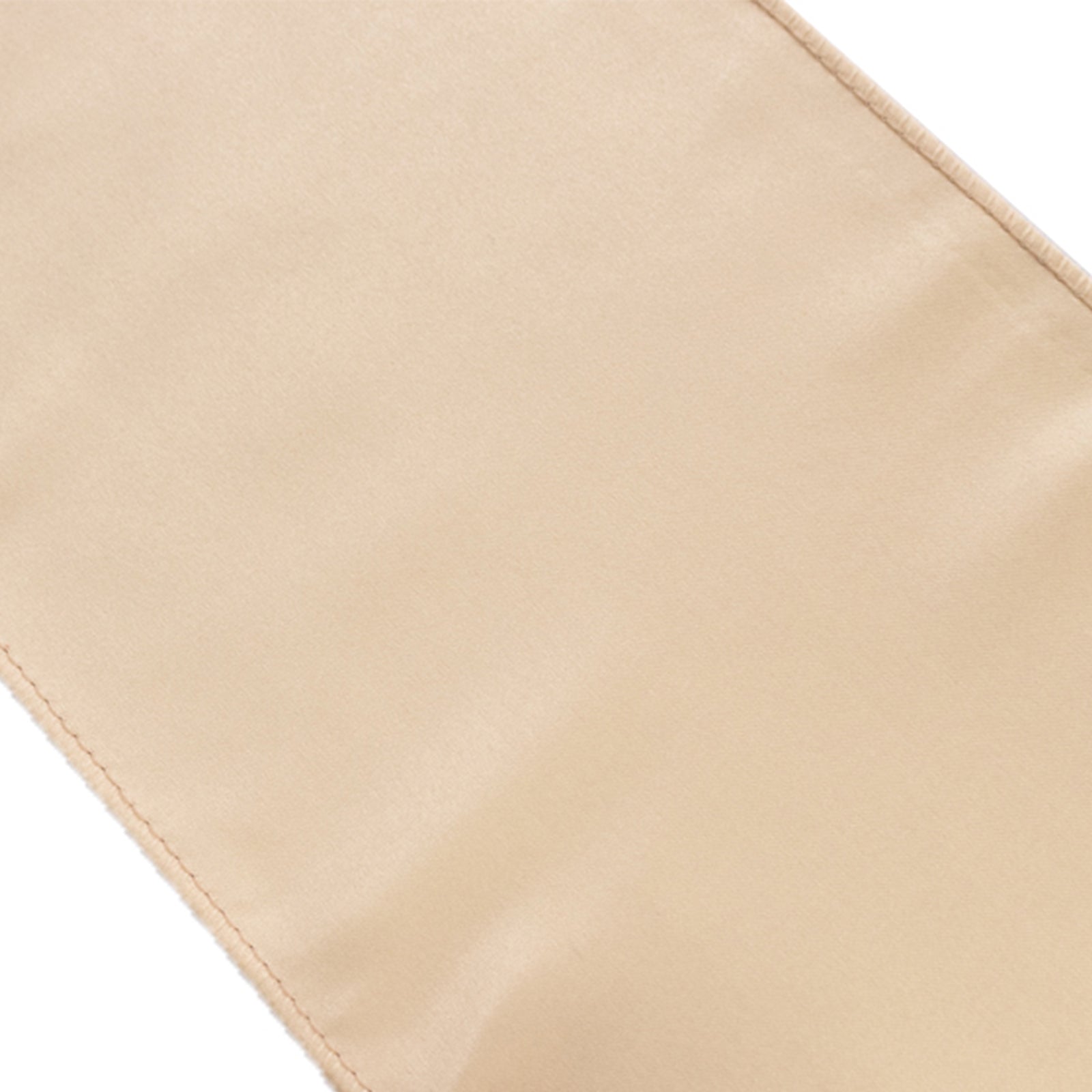 beige satin chair sashes and bows, 6"x106", 5 pack