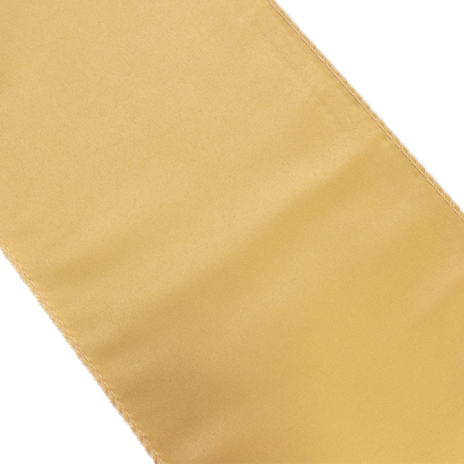 Champagne satin chair sashes, 6"x106", set of 5.