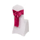 5 Pack Fuchsia Lamour Satin Chair Sashes, Chair Bows - 6"x106"