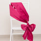 5 Pack Fuchsia Lamour Satin Chair Sashes, Chair Bows - 6"x106"
