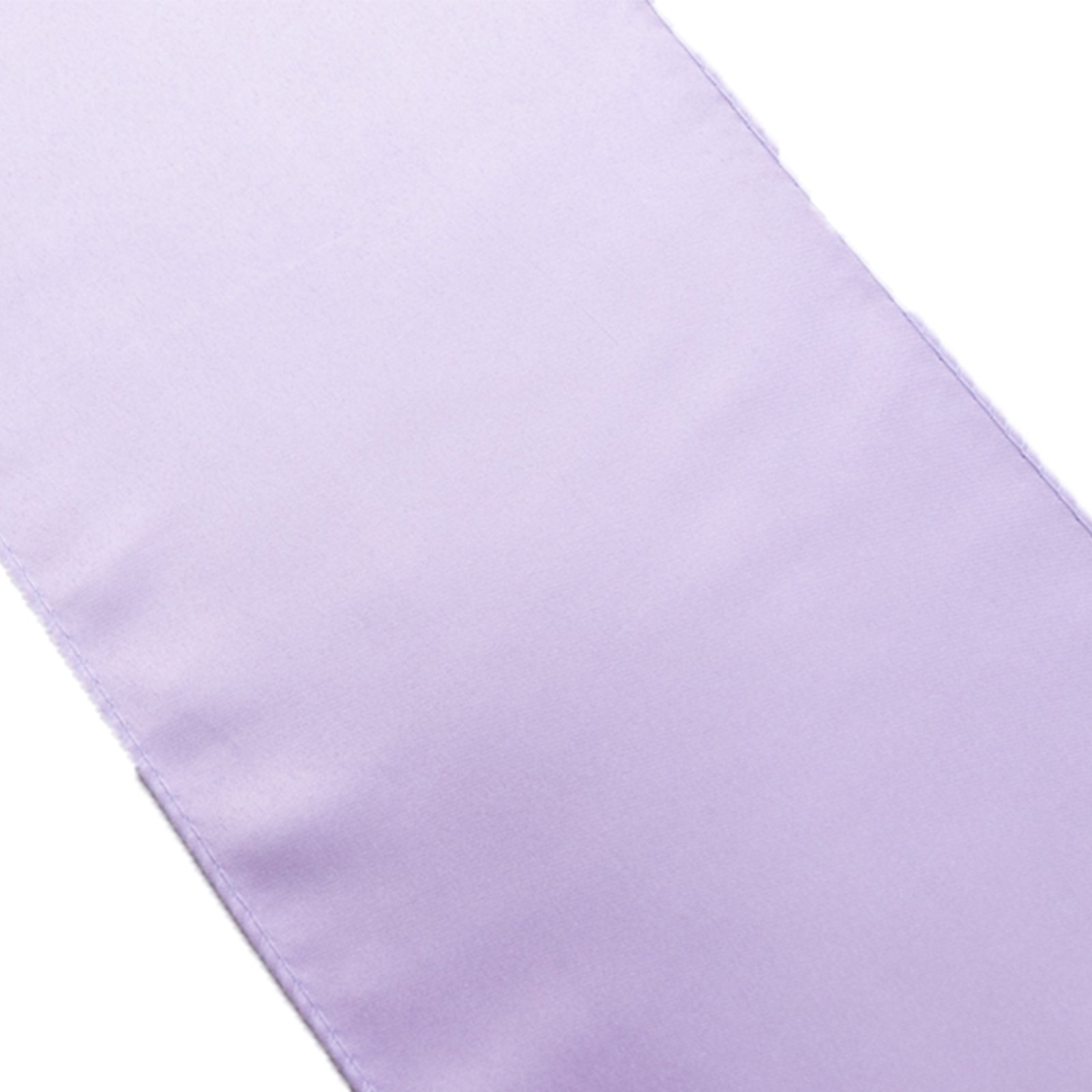 Lavender satin chair sashes, perfect for elegant events.