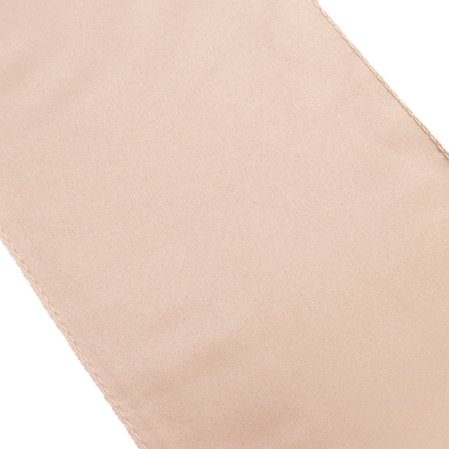 Nude satin chair sashes, 6"x106", perfect for elegant decor.