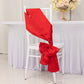 5 Pack Red Lamour Satin Chair Sashes, Chair Bows - 6"x106"