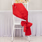 5 Pack Red Lamour Satin Chair Sashes, Chair Bows - 6"x106"
