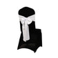 5 Pack White Lamour Satin Chair Sashes, Chair Bows - 6"x106"