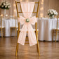 20 Pack Organza Chair Sashes Blush 6"x108" – Reusable Sheer Wedding Chair Bows