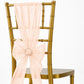 20 Pack Organza Chair Sashes Blush 6"x108" – Reusable Sheer Wedding Chair Bows