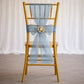 20 Pack Organza Chair Sashes Dusty Blue 6"x108" – Reusable Sheer Wedding Chair Bows