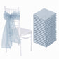 20 Pack Organza Chair Sashes Dusty Blue 6"x108" – Reusable Sheer Wedding Chair Bows