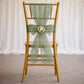 20 Pack Organza Chair Sashes Dusty Sage Green 6"x108" – Reusable Sheer Wedding Chair Bows