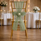 20 Pack Organza Chair Sashes Dusty Sage Green 6"x108" – Reusable Sheer Wedding Chair Bows