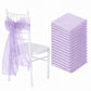 20 Pack Organza Chair Sashes Lavender Lilac 6"x108" – Reusable Sheer Wedding Chair Bows