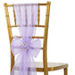 20 Pack Organza Chair Sashes Lavender Lilac 6"x108" – Reusable Sheer Wedding Chair Bows