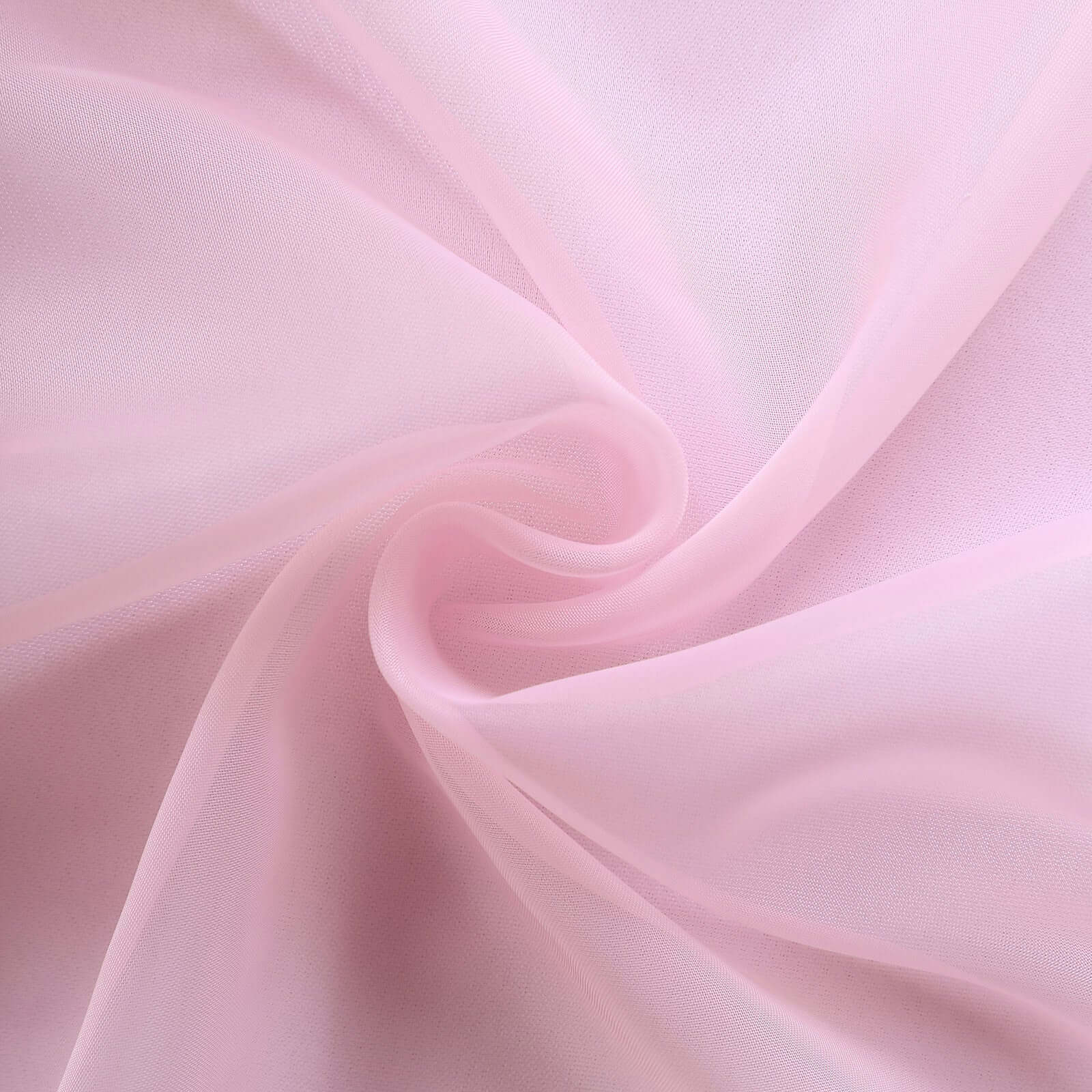 Pink organza chair sashes for weddings, reusable and sheer, 6"x108".