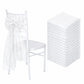 White organza chair sashes for weddings, 6"x108", stack of 20.