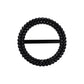 Black diamond circle napkin ring pin brooch with rhinestones.