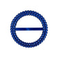 Royal blue rhinestone circle napkin ring pin brooch.