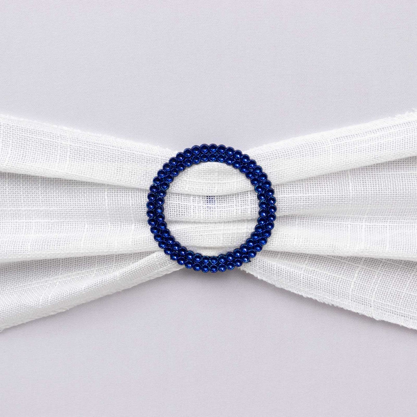 20 Pack 2.5" Royal Blue Diamond Circle Napkin Ring Pin Brooch, Rhinestone Chair Sash Bow Buckle