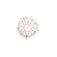 Silver rhinestone snowflake chair sash band buckle with diamonds.