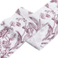 5 Pack Polyester Chair Sashes White Burgundy French Toile Floral Design - Wrinkle-Resistant & Durabl