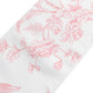 6"x108" White Pink French Toile Polyester Chair Sashes, Elegant Chair Ties for Weddings, Parties, Banquets