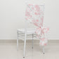 6"x108" White Pink French Toile Polyester Chair Sashes, Elegant Chair Ties for Weddings, Parties, Banquets
