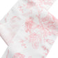 6"x108" White Pink French Toile Polyester Chair Sashes, Elegant Chair Ties for Weddings, Parties, Banquets