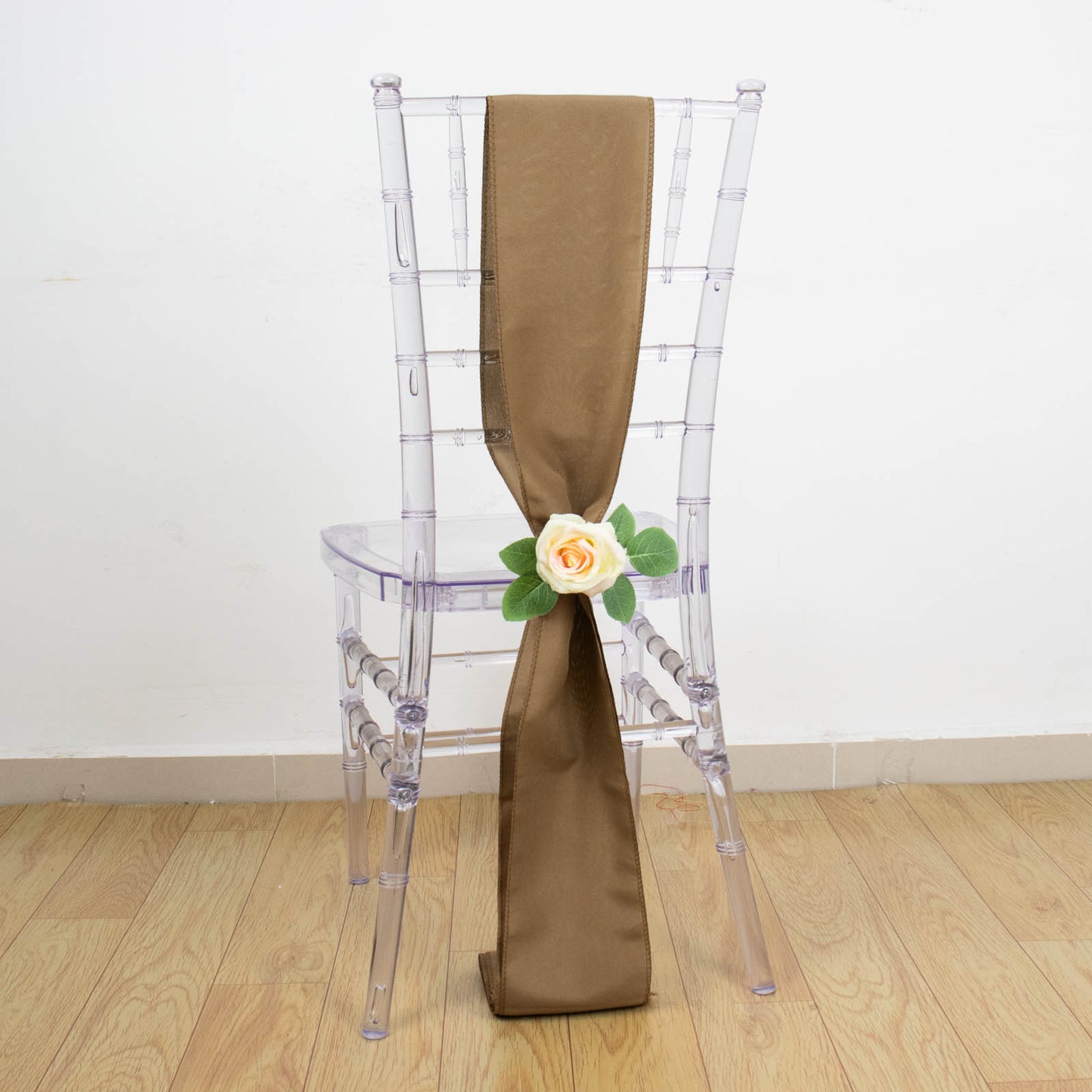 5 Pack | Taupe Polyester Chair Sashes - 6"x108"