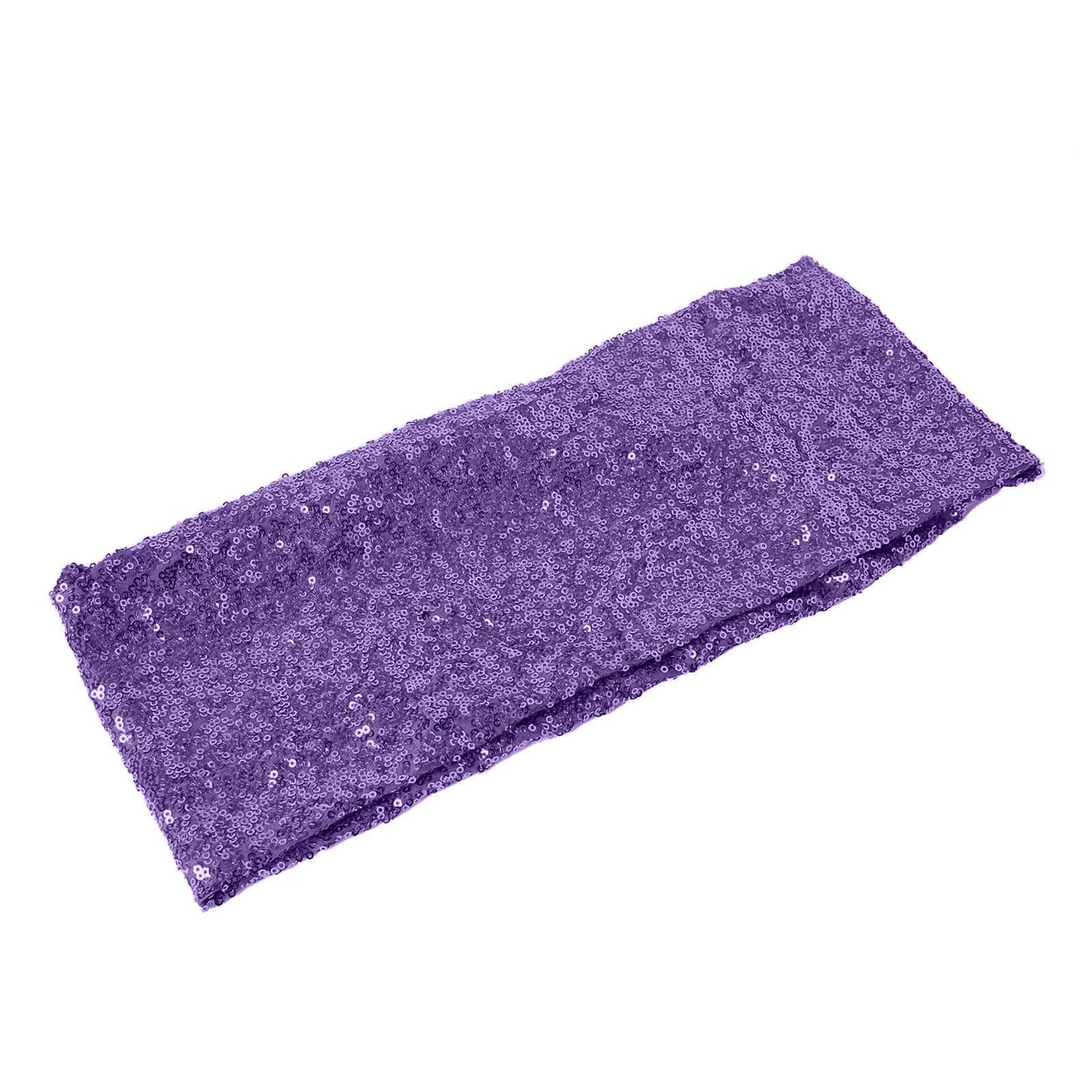 5 pack | 6x15 Purple Sequin Spandex Chair Sash