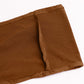 Cinnamon brown spandex chair sash with gold diamond buckle.