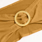 Gold spandex chair sash with diamond buckle. Elegant stretch design. #whtbkgd