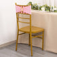5 Pack Pink Spandex Chair Sashes with Gold Diamond Buckles, Elegant Stretch Chair Bands and Slide On Brooch Set - 5"x14"